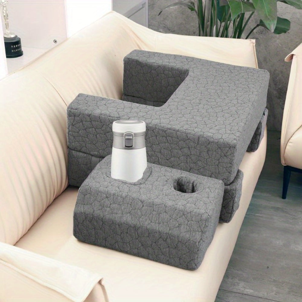 Adjustable Reading Gaming Wedge Pillow with Armrests – Multipurpose Foam Support Pillow for Bed, Sofa & Floor, Steam Deck & Switch Compatible, Gray - product image 14