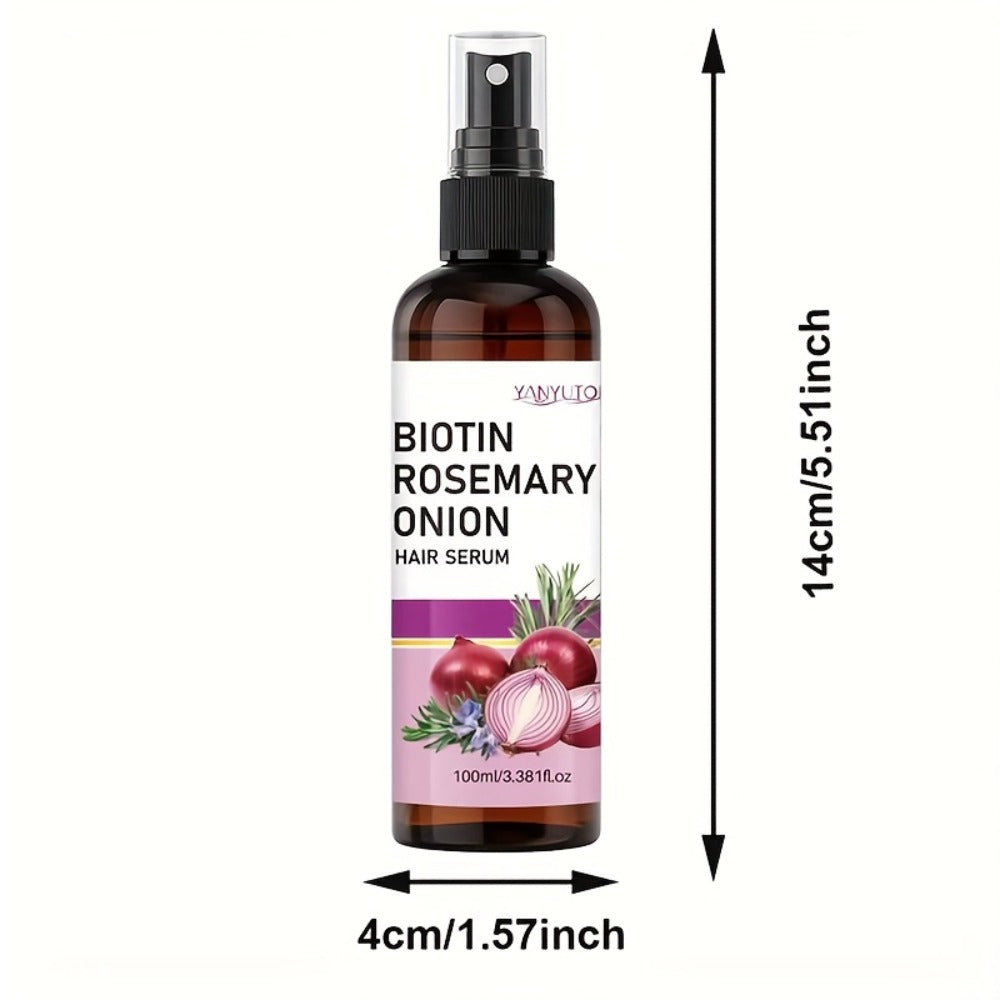 Biotin Rosemary Hair Growth Spray with Onion Extract — Leave-In Strengthening Essence Reduces Breakage Frizz Enhances Shine Scalp Health All Hair Types 100ml - product image 5