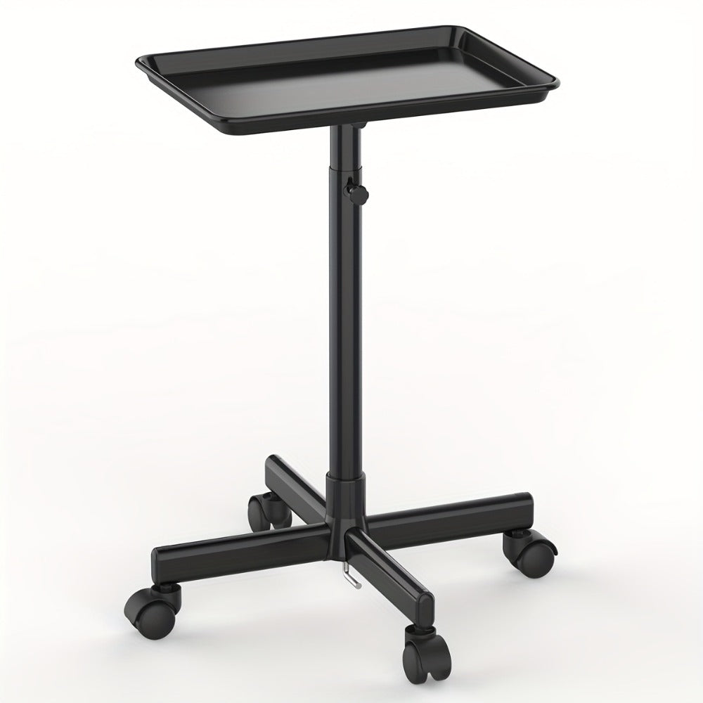 Salon Rolling Tray Cart with Wheels & Adjustable Height 30"-42" - Professional Trolley with Removable 18"x13" Tray, 360° Swivel Casters for Hair Stylist Tattoo Esthetician, Gold &  - product image 4