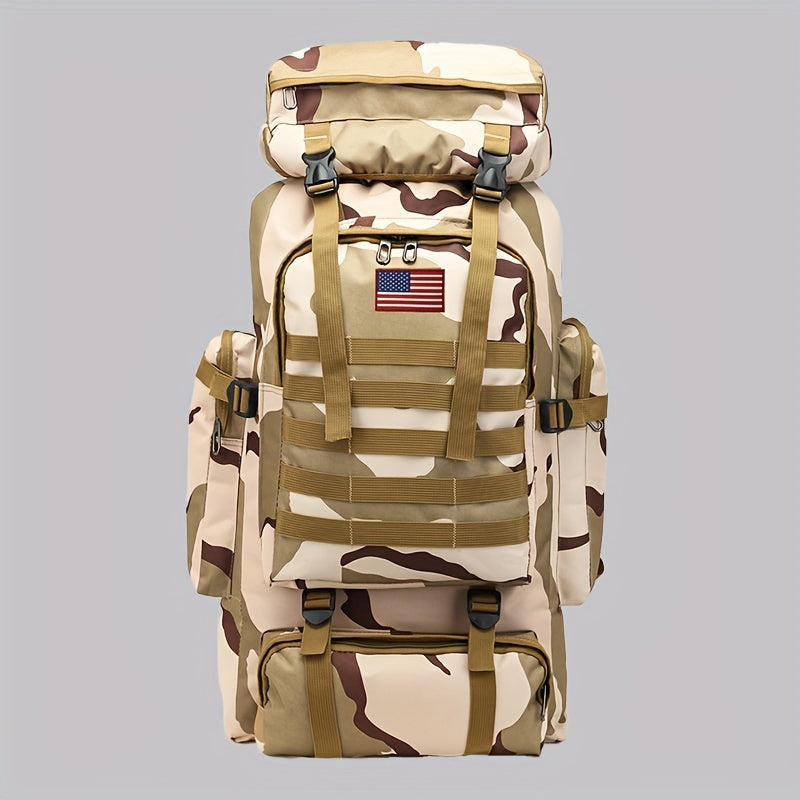 Tactical 3-Day Assault Pack Oxford Fabric DIY System for Camping Hunting Travel Unisex – Military Hiking Backpack 80L