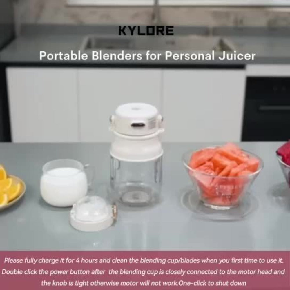 Personal Blender USB-C Rechargeable 27oz - 10-Blade Portable Smoothie Blender with Shoulder Strap, 70W Dual Battery, Safety Lock, Dishwasher Safe, for Shakes, Protein Drinks, Gym & - product image 12