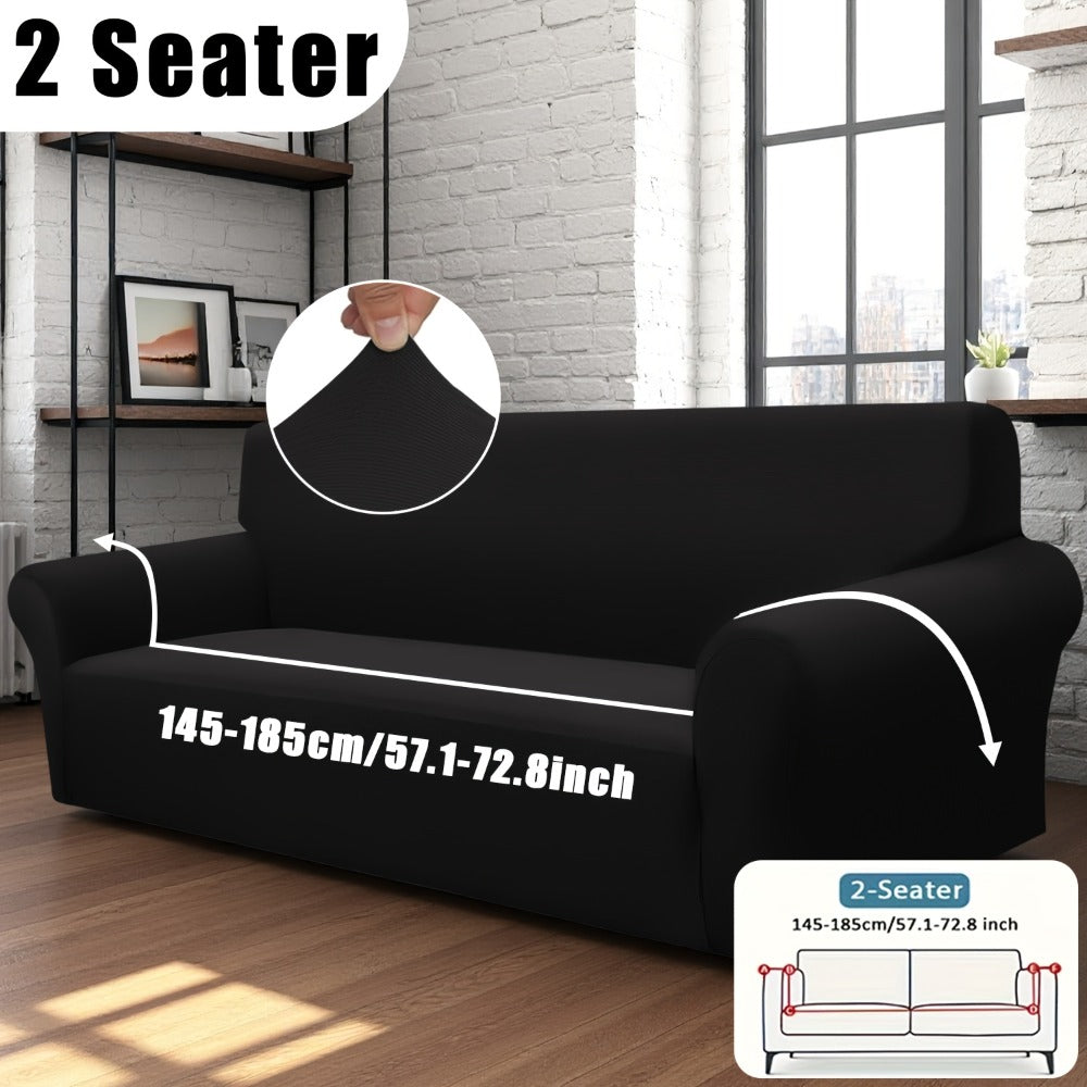 Stretch Sofa Cover Elastic Band | Milk Fiber Fabric Slipcover, Machine Washable Polyester Spandex, 1 to 4 Seater Armchair Couch Cover, Red Gray Blue Black Coffee, Home Decor - product image 28