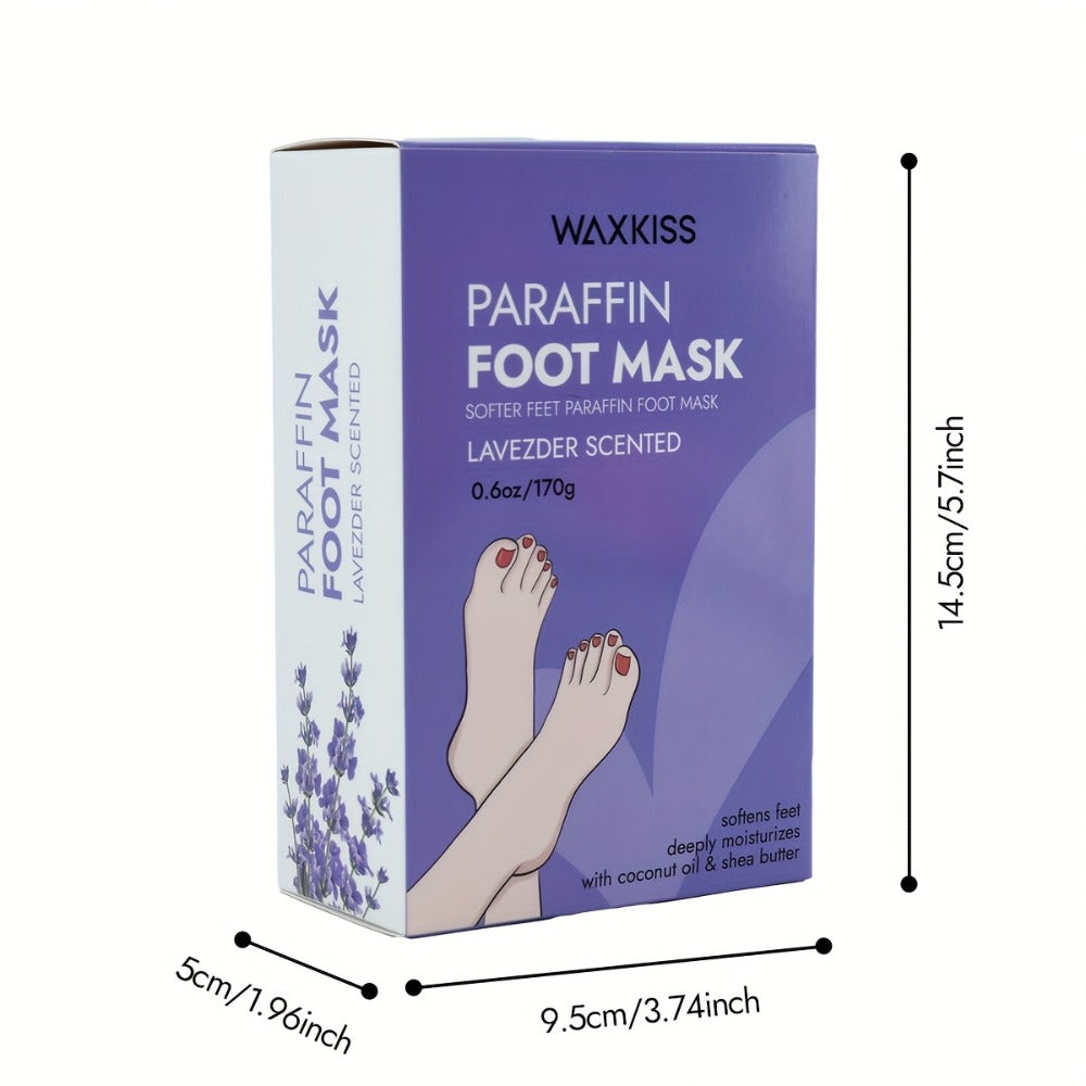 Paraffin Wax Moisturizing Hand & Foot Mask WAXKISS - Non-Greasy Skin Softening Treatment Lavender & Grapefruit Scent - Portable Spa Mask for Dry Cracked Hands Feet Skin Elasticity  - product image 5