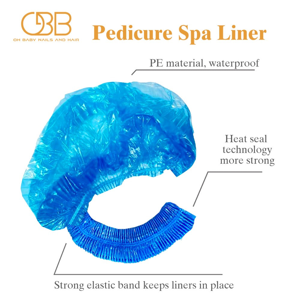 Disposable Pedicure Liners 400 Pack Single-Use HDPE Foot Bath Bowl Bags — Elastic Fit, Hygienic Nail Salon Foot Soak Liners for Professional Spa & Home Use, Easy No-Scrub Cleanup - product image 2