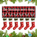 Christmas Stocking Holder with 6 Hooks – Wooden Sign Wall Rack with Snowflake Design & "The Stockings Were Hung" Quote, Santa Claus Mantel Hanger for Holiday Fireplace Decor - product image 7