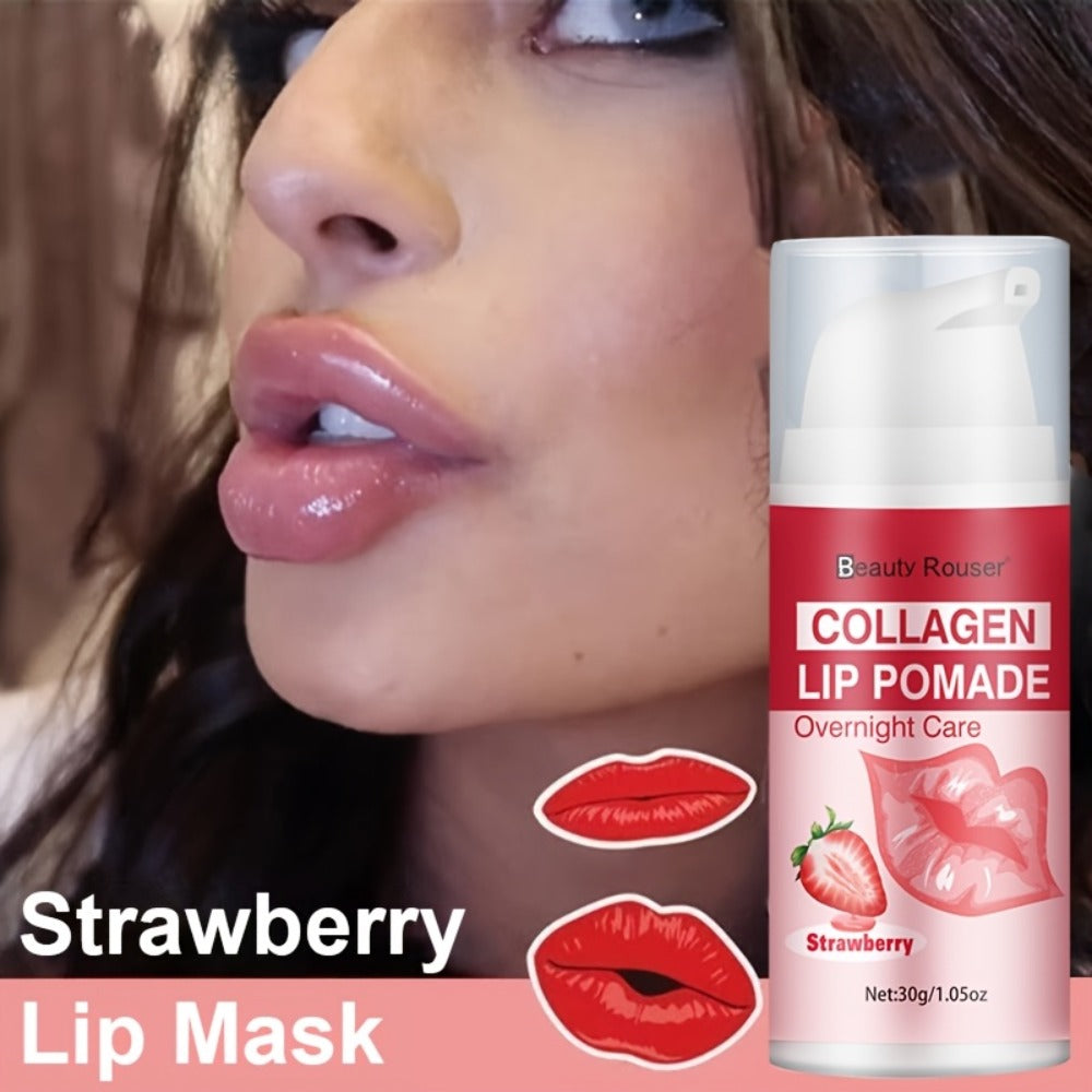 Lip Pomade Collagen 30g Moisturizing Plumping Lip Essence — Deep Hydration Day & Night Lip Care Nourishes Repairs Dry Chapped Lips Long-Lasting Clear Glossy Finish All Skin Types - product image 2