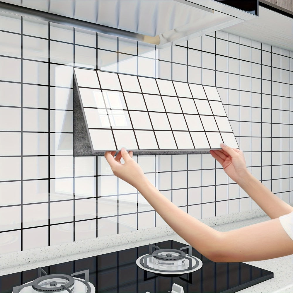 Marble Pattern Wall Stickers Vinyl Decals Oversized Glam Style Self Adhesive High Gloss Removable Wallpaper for Kitchen Bathroom Living Room Office Home Decor 20 40 Pieces Multiple - product image 16