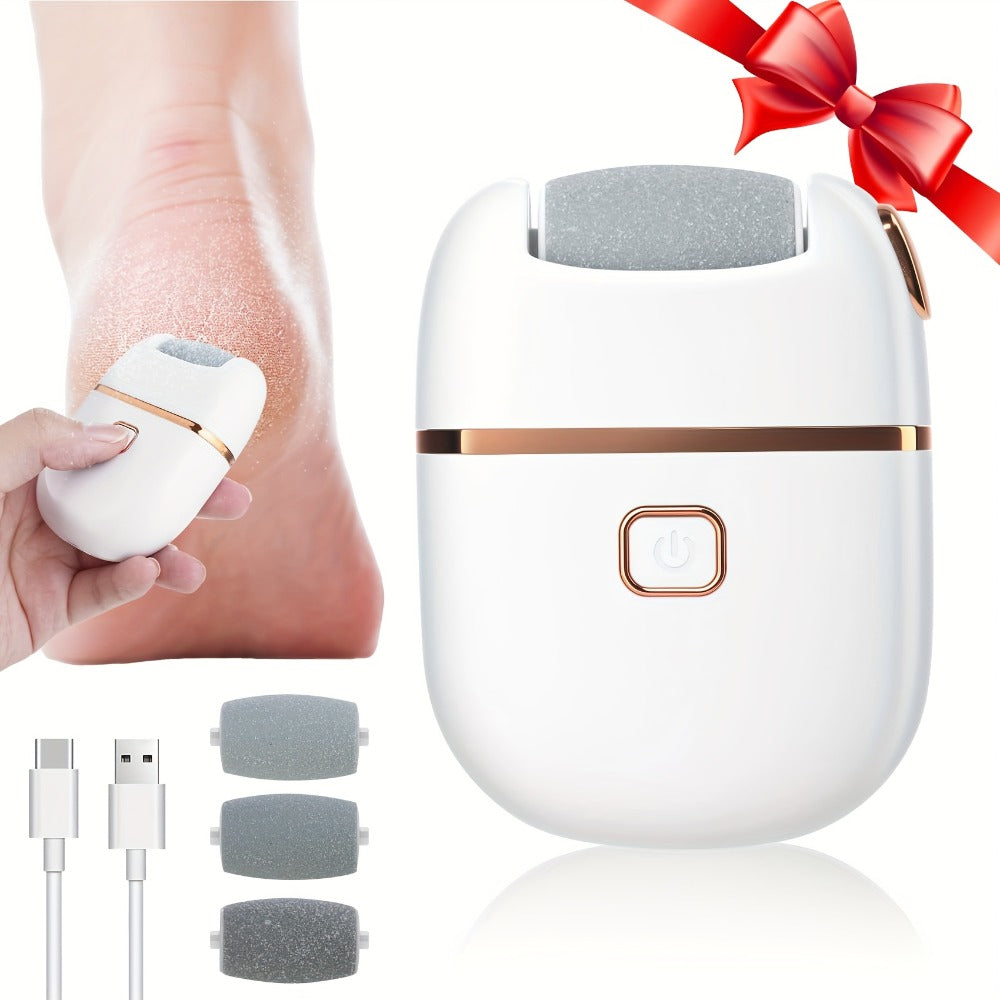 Electric Callus Remover Rechargeable Foot Grinder with 3 Replacement Heads 2 Speed Settings IPX5 Waterproof USB Charging Portable Pedicure Tool for Cracked Heels Dead Skin Women Me - product image