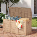75 Gallon Resin Outdoor Storage Box with Handles, Deck Box with Handles for Pool Accessories, Garden Tools, Camping Gear, Holiday Gift, Easy to Assemble, Box - product image 3