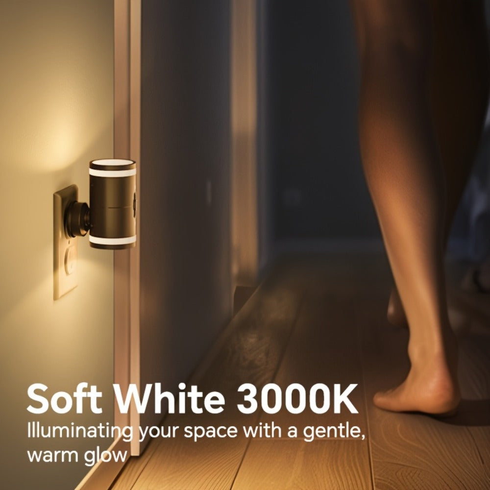 LED Night Light Plug In Dusk to Dawn Sensor – 5-120LM Adjustable Brightness, 3 Color Temperatures, Modern Plug-In Night Lights for Hallway, Bedroom, Staircase, Bathroom & Toddler R - product image 8