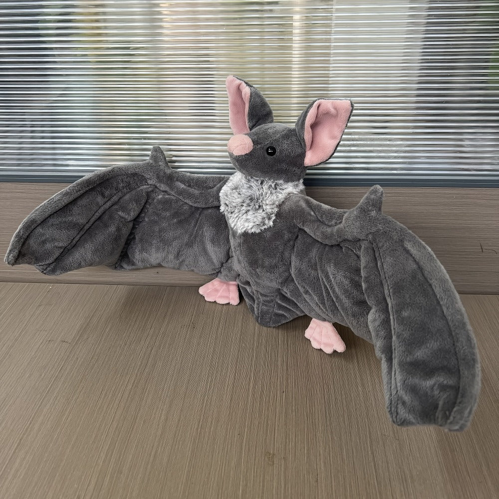 Giant Bat Plush Stuffed Animal 23 Inch Wingspan Soft Grey Spooky Bat Toy Halloween Decor Gift for Kids Adults Bat Lovers Gothic Fans Animal Lovers for Parties - product image 9