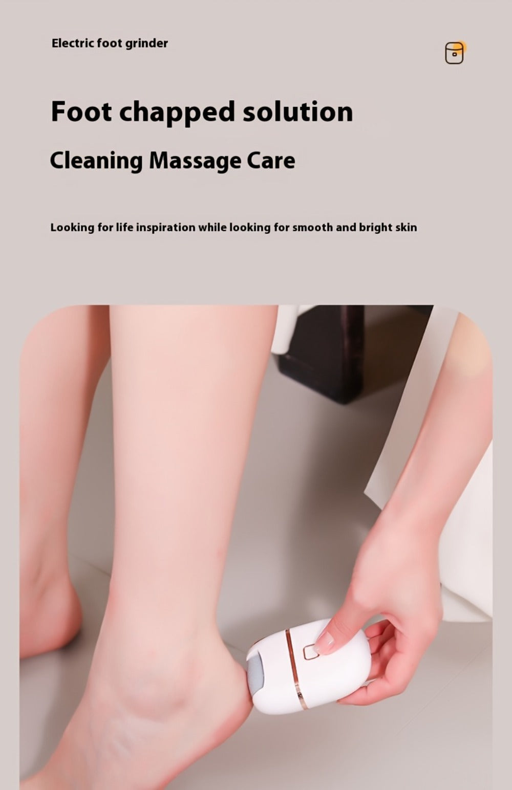 Electric Foot Callus Remover Rechargeable with 2 Roller Heads - Portable Dead Skin Scrubber Pedicure Tool for Smooth Soft Feet Cracked Heel Repair Home Professional Foot Care Kit,  - product image 15