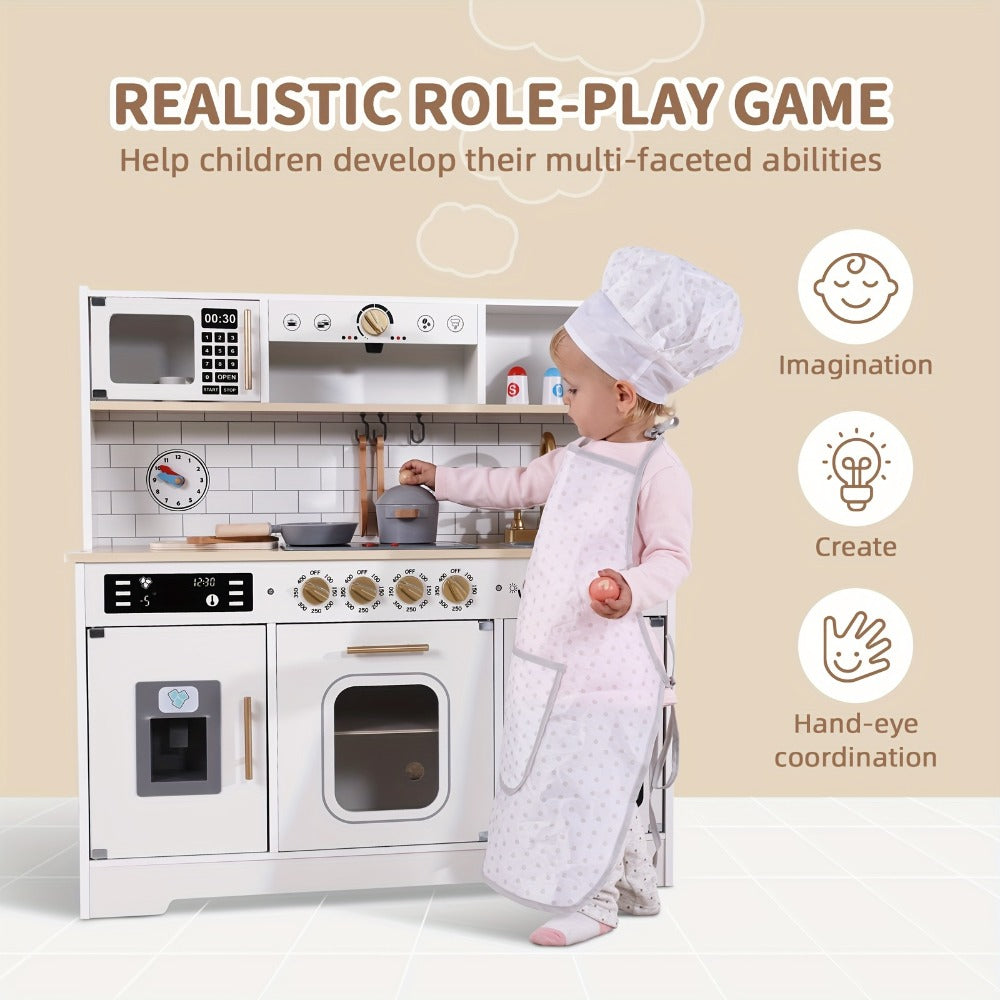 Realistic Pretend Play Kitchen for Toddlers Boys Girls Ages 3 4 5 6+ | Kids Play Kitchen Set with Sink Oven Stove Dishwasher Coffee Maker Ice Maker Microwave - product image 5