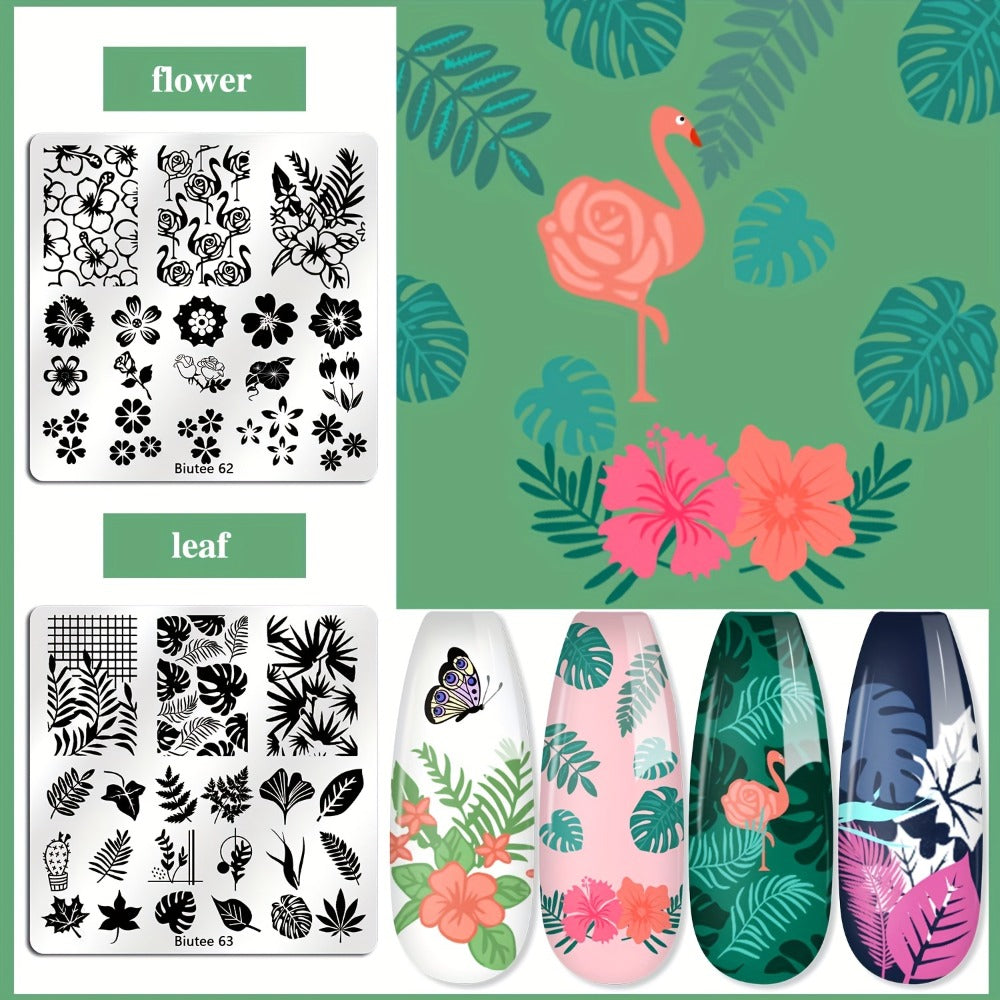 Nail Stamping Plates Set with Stamper & Scraper - Stainless Steel Nail Art Stamp Kit for Beginners & Pros, 14/15/26pcs Holiday Manicure Design Bundle, Christmas Birthday Gift - product image 9