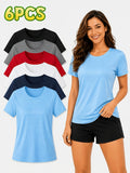 Women's 6-Pack Performance T-Shirts - Breathable, Moisture-Wicking, and Skin-Friendly for, Outdoor, and Everyday Comfort - product image 14