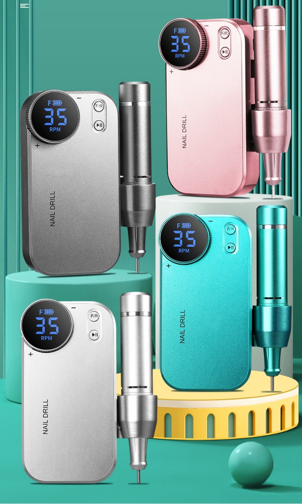 Electric Nail Polisher & Buffer Rechargeable High Power — Professional Manicure Pedicure Machine for Nail Buffing Polishing Dead Skin Callus Removal, Cordless Nail Shine Tool for H - product image 23