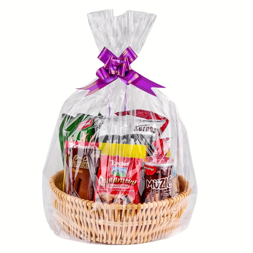 Cellophane Bags 50-Pack Large 18x30 Inch Transparent Gift Basket Wrap Bags – Clear Cellophane Wrapping for Christmas, Holidays & Gift Packaging - product image
