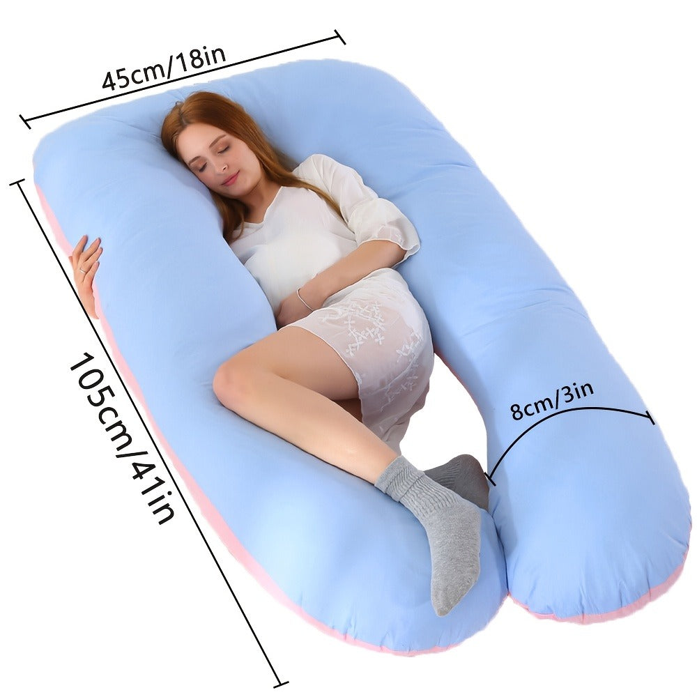 Maternity Pillow Full Body Pillow J-Shaped Pregnancy Pillow with Removable Cover Back Leg Tummy Support Multiple Styles & Sizes - product image 18