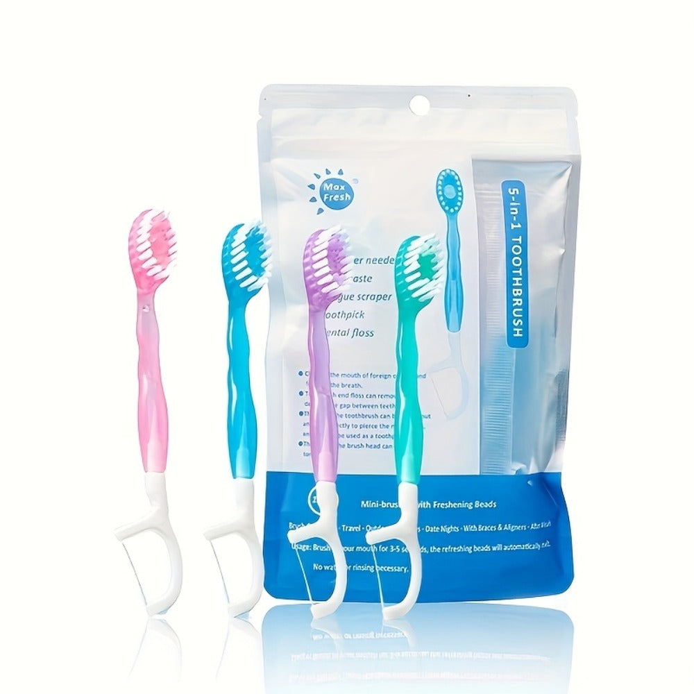 Disposable Toothbrush 24-Pack – Mini Beads No-Rinse Travel Toothbrush, Mixed Flavors, Portable Oral Care Kit for Outdoor Travel, Camping, Hotels, Dating & Parties, Fresh Breath On  - product image 12