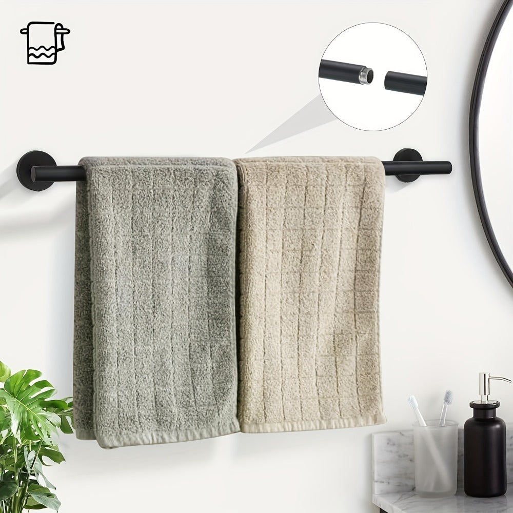 5-Piece Bathroom Hardware Set SUS304 Stainless Steel 24" Towel Bar Towel Ring Toilet Paper Holder Robe Hooks Black Silver Gold - product image 7