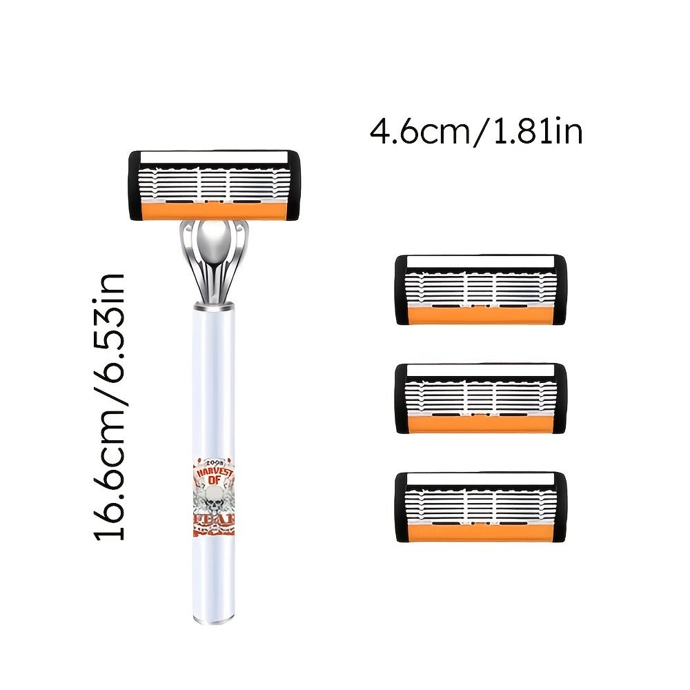 Men's Safety Razor Set 72 Blades 2 Non-Slip Handles Progressive Classic Style Painless Shaving Kit – Close Shave Replacement Blade Razor for Daily Face Neck Grooming, Birthday Fath - product image 5
