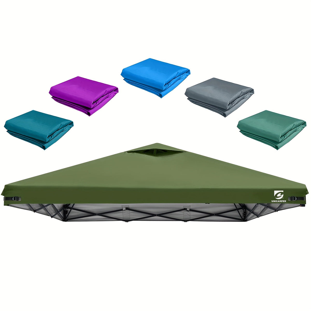 10x10 Canopy Replacement Top Cover for Straight Leg Tents | Waterproof Pop-Up Canopy Top for Camping, Outdoor Events & Backyard (Top Cover Only) | Ventilation Ports, Instant Shade, 11 Color Options