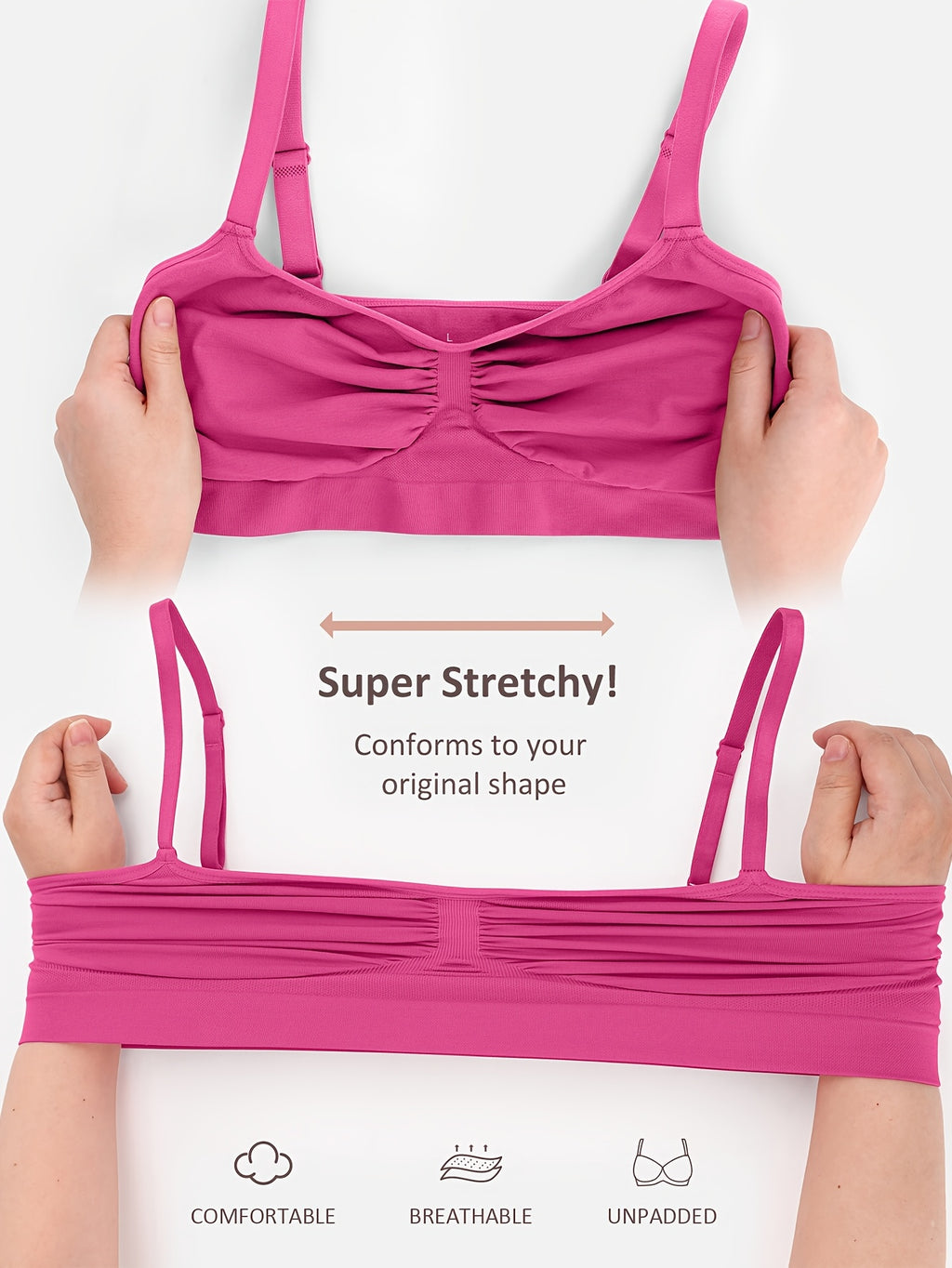 Women's Push-Up Seamless Bra with Breathable Design and Back Control - product image 9
