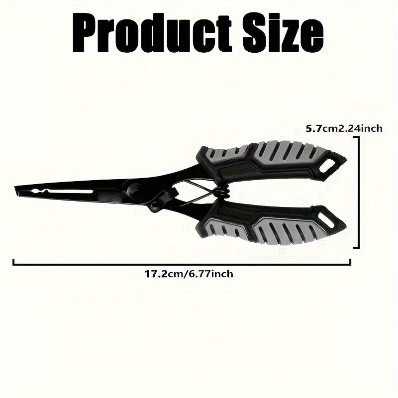 Fishing Pliers Fish Gripper Combo Set 2pcs Stainless Steel Hook Remover Line Cutter with TPR Non-Slip Handle Spring-Loaded Lock for Freshwater Saltwater Bass - product image 2