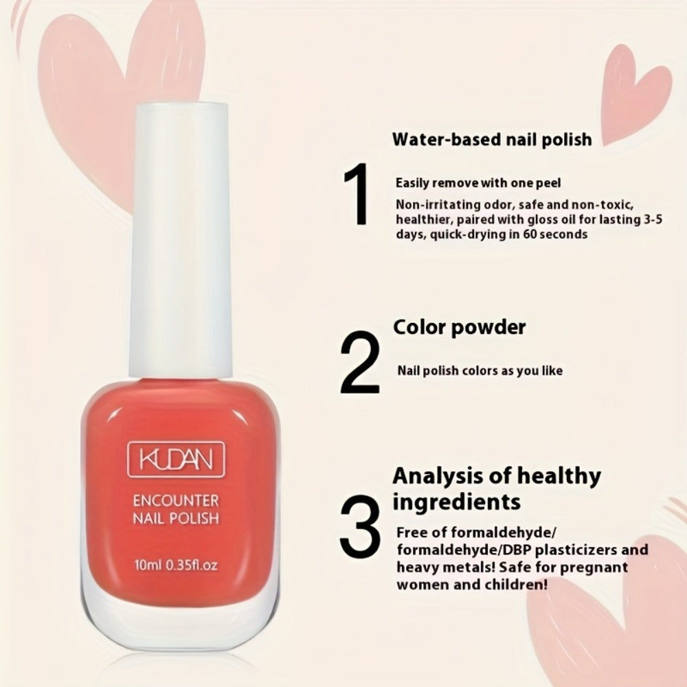 Quick-Dry Nail Polish No Lamp Needed Gray Blue 2pcs – Long-Lasting Glossy Gel-Like Shine, Alcohol-Free Easy-Off Formula 0.35 fl oz, Elegant Shade for Daily Professional Manicure Wo - product image 3