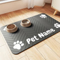 Anti-Slip Waterproof Quick-Dry Paw Print Dog & Cat Bowl Pad, Stain-Resistant with Bone Pattern, 3 Styles, 11.81x15.75 Inch – Pet Feeding Mat - product image 2