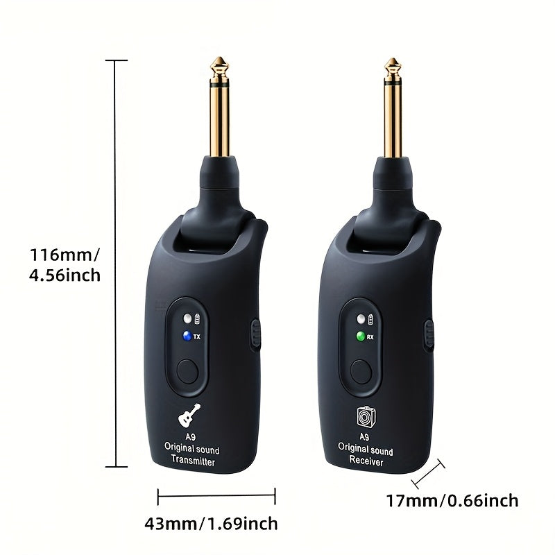 Wireless Guitar System 2.4GHz Built-in Rechargeable Lithium Battery 270°Rotatable Audio Wireless Transmitter Receiver for Acoustic Guitar Bass Violin Keyboard - product image 10
