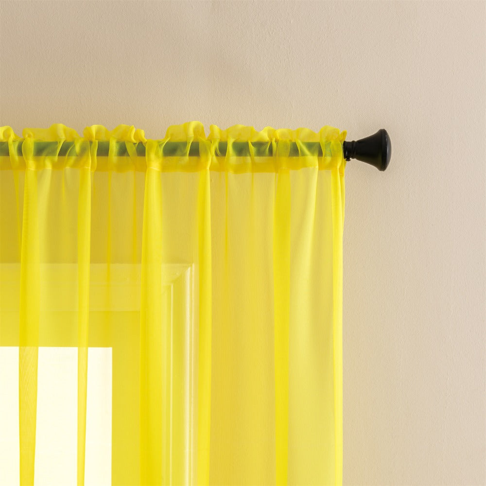 Sheer Curtains 2 Panels Rod Pocket – Light Filtering Privacy Window Drapes for Living Room Bedroom Modern Home Decor - product image 5