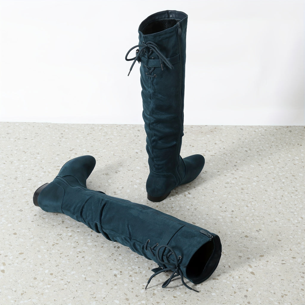Women's Over The Knee Thigh High Winter Boots Comfortable Fashion Versatile Over-the-knee Boots Women Boots Autumn Boots Winter Boots Christmas Gifts for Friends, Slip Resistant Sole