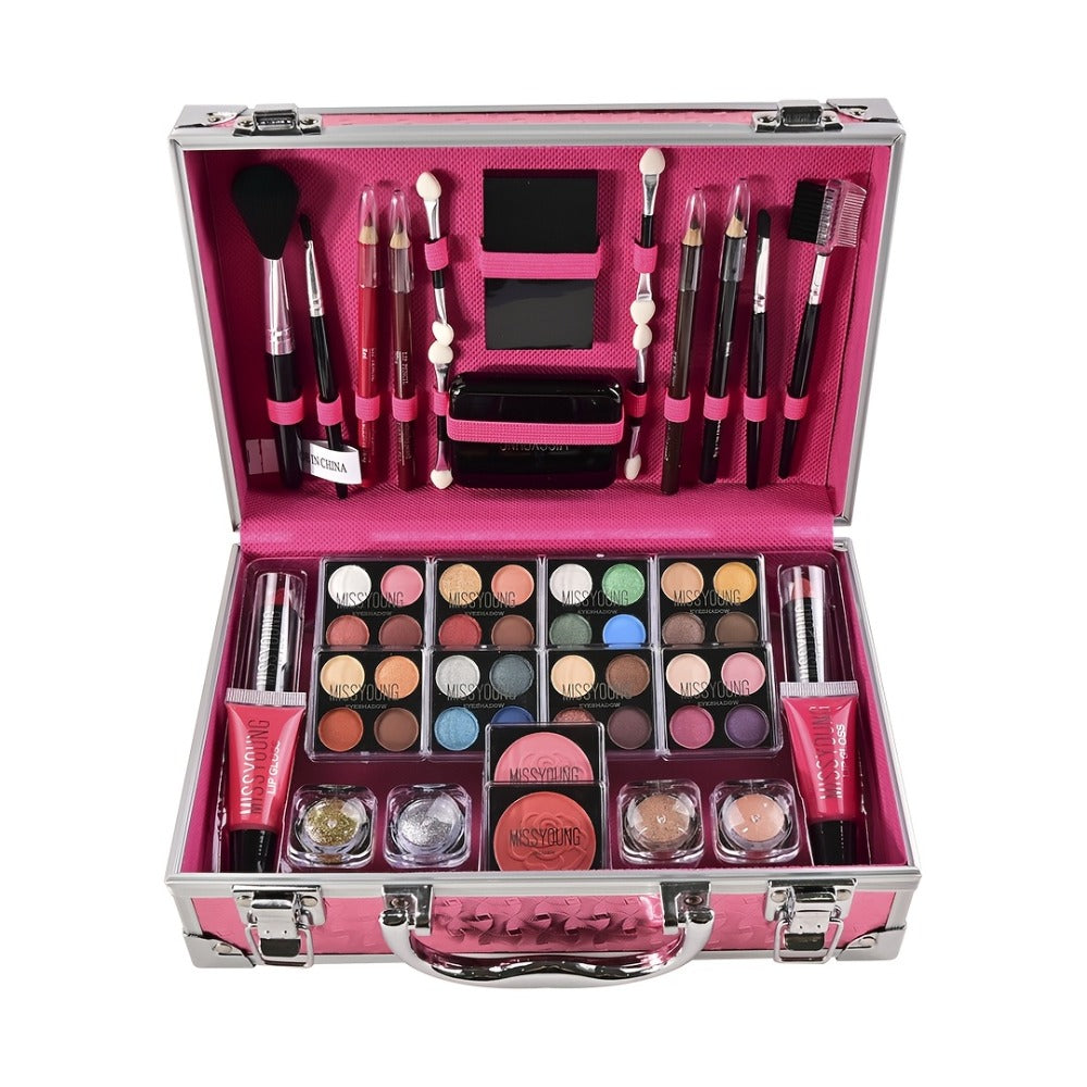 56 Piece Makeup Kit Full Face Set Eyeshadow Lipstick Blush Lip Gloss Eyebrow Pencil Glitter Brushes for Women Beginner Wedding Stage Holiday Gift - product image 10
