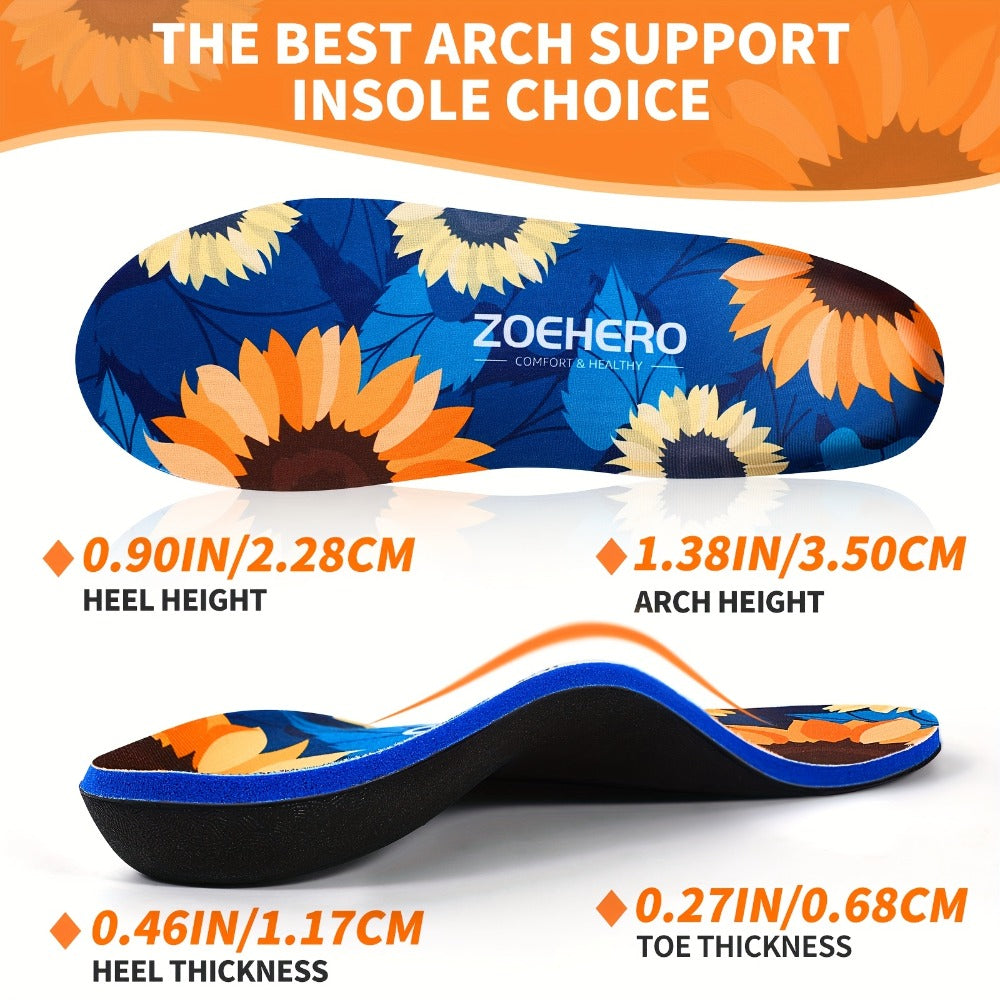 Arch Support Insoles for Men & Women - Heavy Duty Flat Feet Shoe Inserts for All-Day Standing, Running, Walking & Work Boots - Deep Heel Cup, Shock Absorption, 10 Sizes No Trimming - product image 2