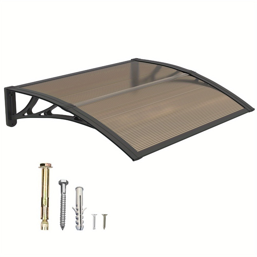 Window Awning Door Canopy Polycarbonate Overhang – UPF 50+ UV & Rain Protection, Leak-Proof Hollow Sheet, Weather-Resistant Outdoor Patio Awning for Doorways, Windows, Storefronts  - product image 9