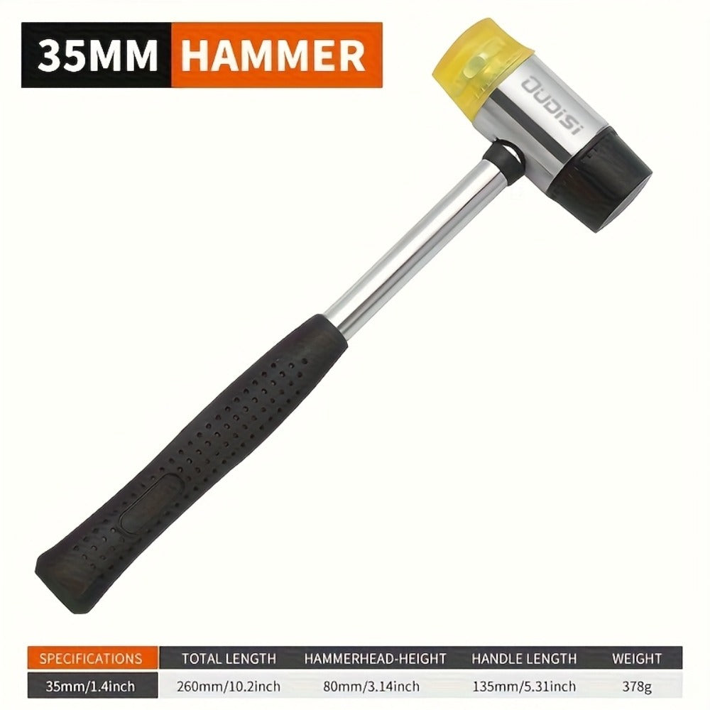 Double-Head Rubber Mallet – Plastic Installation Hammer with Rubber Handle, Rebound-Proof Soft Mallet for Floor Installation, Tile, Jewelry, Leather Crafts & Woodworking (25/30/35/ - product image 9