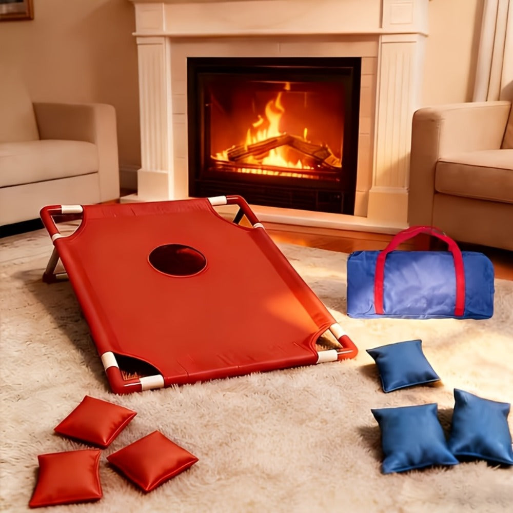 Portable Cornhole Game Set for Outdoor – 2 Boards with 12 Bean Bags & Storage Bag, Blue & Red, for Backyard Beach Tailgate Party Family Fun – Best Outdoor Gift - product image 2