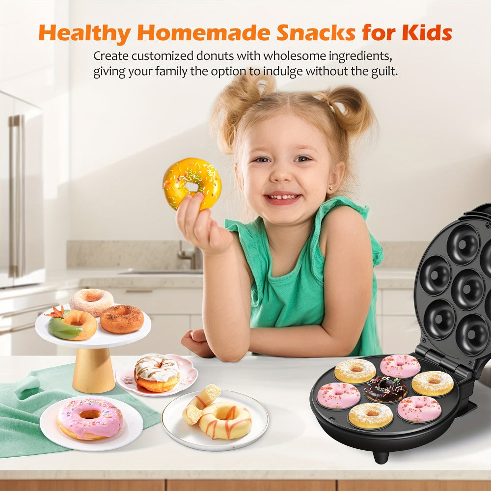 Mini Donut Maker Machine 7 Slots - Non-Stick Electric Donut Maker for Kids, Quick Breakfast Snack Dessert Baking, Makes 7 Mini Donuts - product image 6