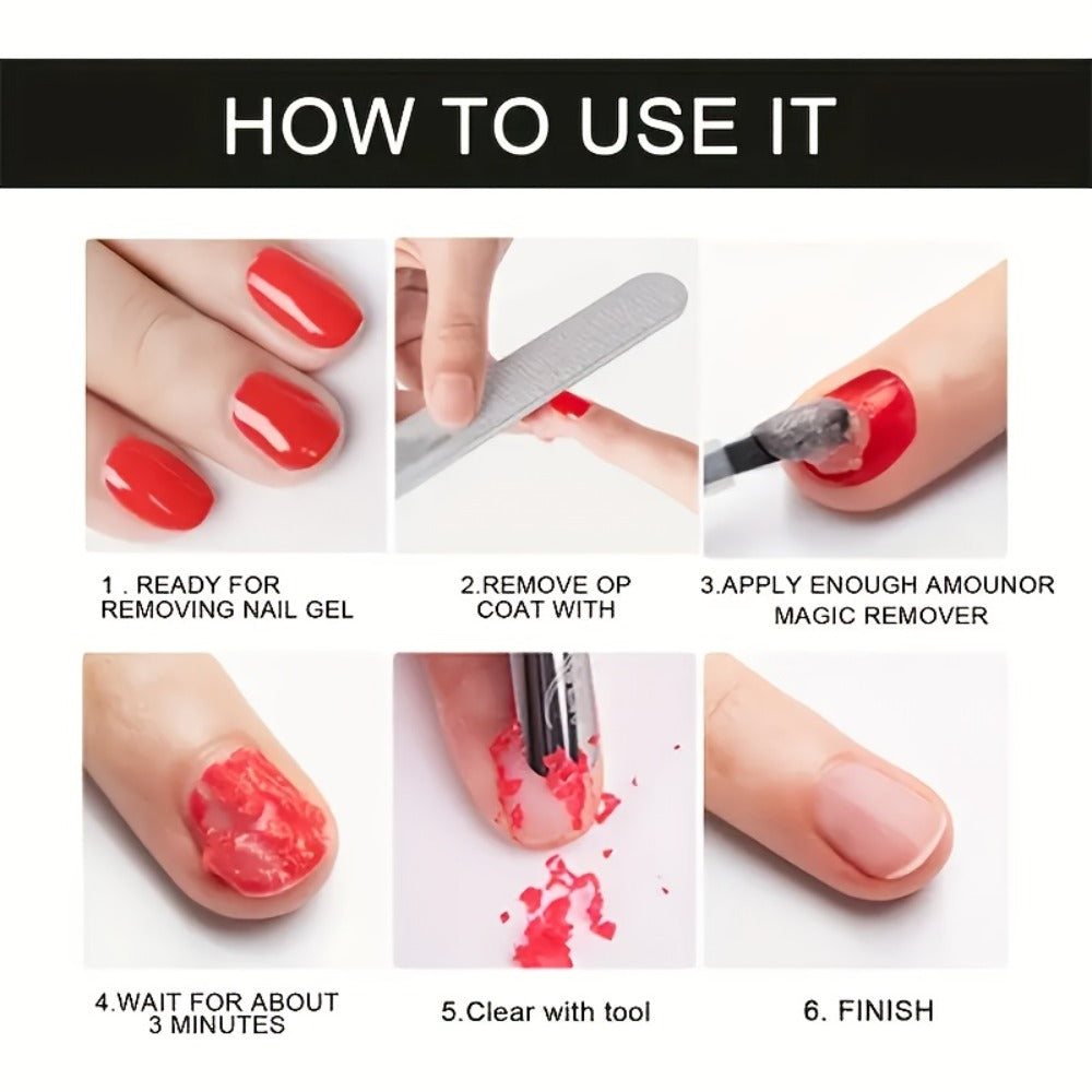 Gel Nail Polish Remover 3pcs Set – Soak Off Gel Nails, Nail Glue & Acrylic Nails in 2-3 Minutes | Fast Gentle Formula for Home DIY & Salon Use | Nail Care Kit for Women & Men - product image 8