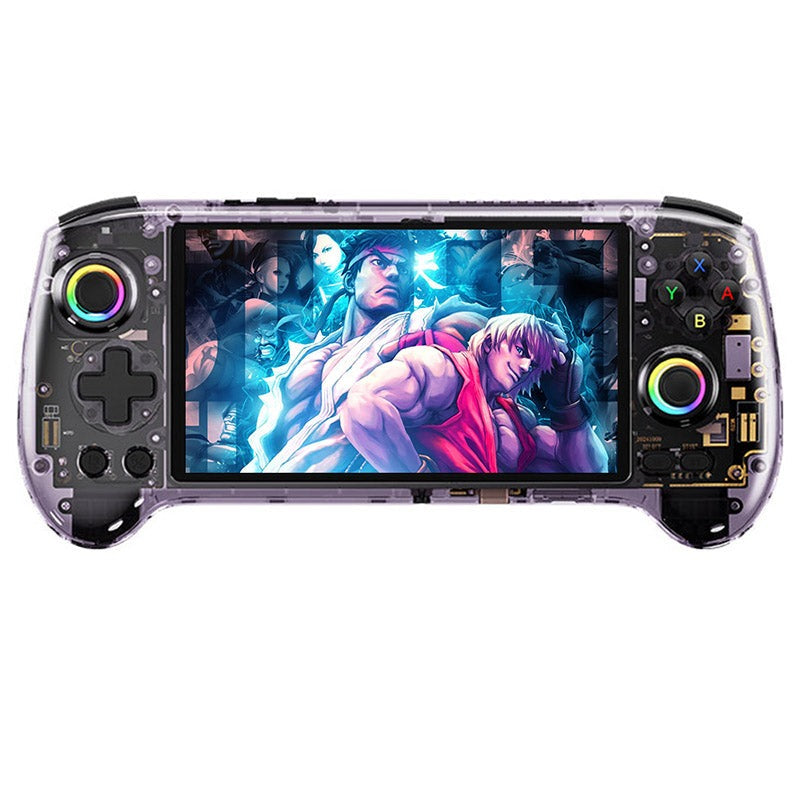 Anbernic RG557 Android 14 AMOLED Retro Handheld Game Console 5.48-Inch 1080p Dimensity 8300 12GB RAM 256GB WiFi 6E 5500mAh Hall Effect Triggers RGB Joystick Gaming Gift for Home Ambiance & Task Lighting