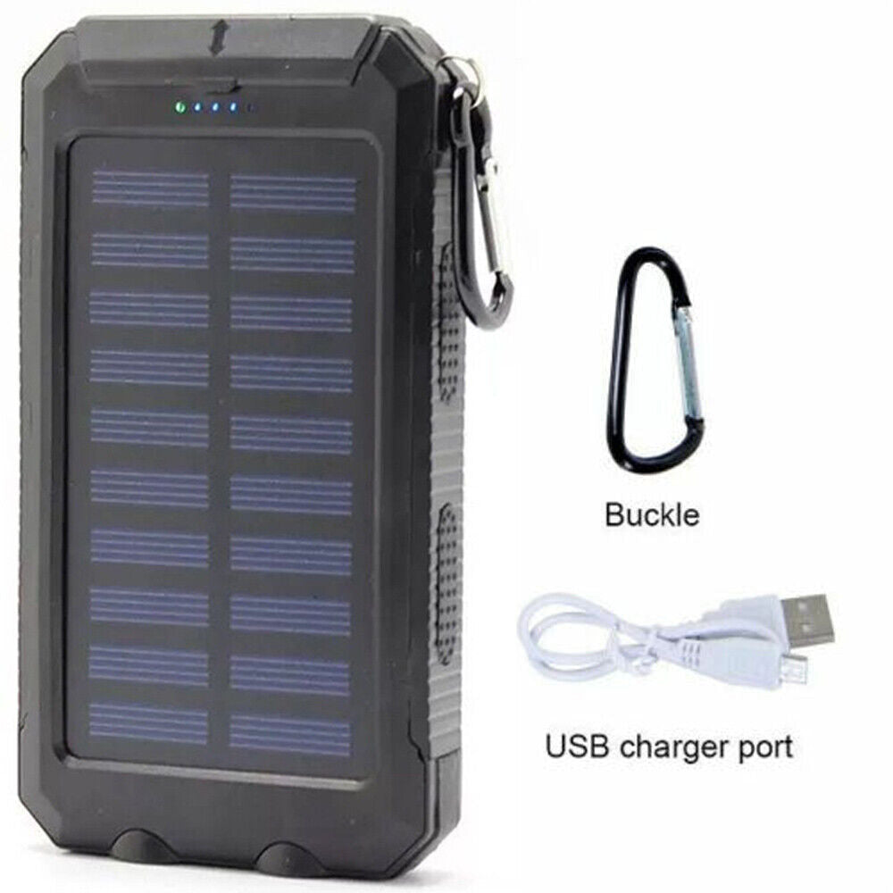 Solar Power Bank 10000mAh Waterproof Travel-friendly Charger with LED Light - product image 11