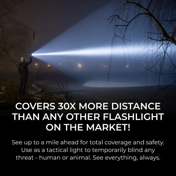 Tactical Flashlight | Military Grade LED, 5 Modes, IP65 Water Resistant