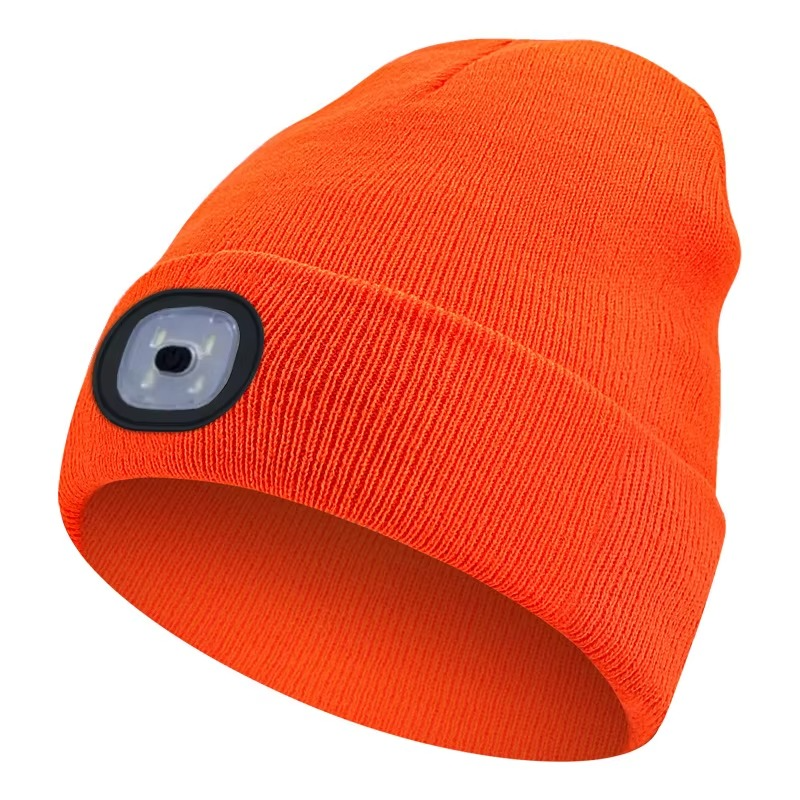 LED Beanie Light with Built-In Rechargeable Headlamp Hat for Indoor & Outdoor Lighting