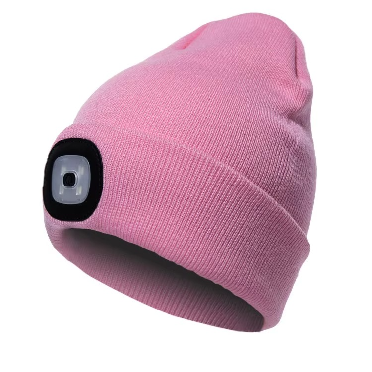 LED Beanie Light with Built-In Rechargeable Headlamp Hat for Indoor & Outdoor Lighting
