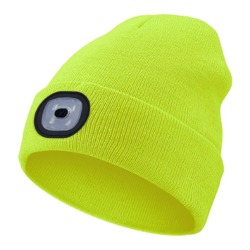 LED Beanie Light with Built-In Rechargeable Headlamp Hat for Indoor & Outdoor Lighting
