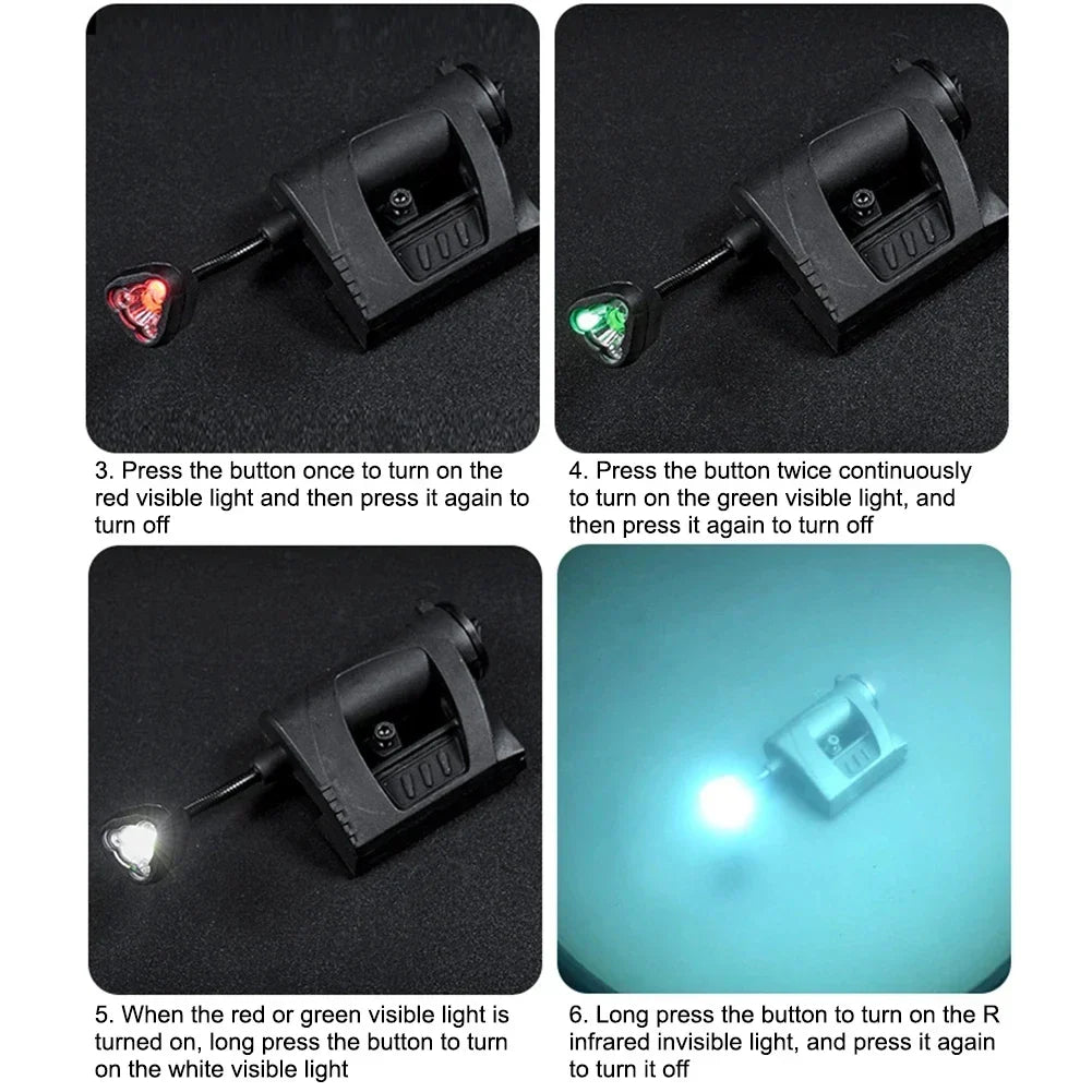 Tactical LED Helmet Light 3-Mode OpsCore ARC Mount Hands-Free for Home Ambiance & Task Lighting