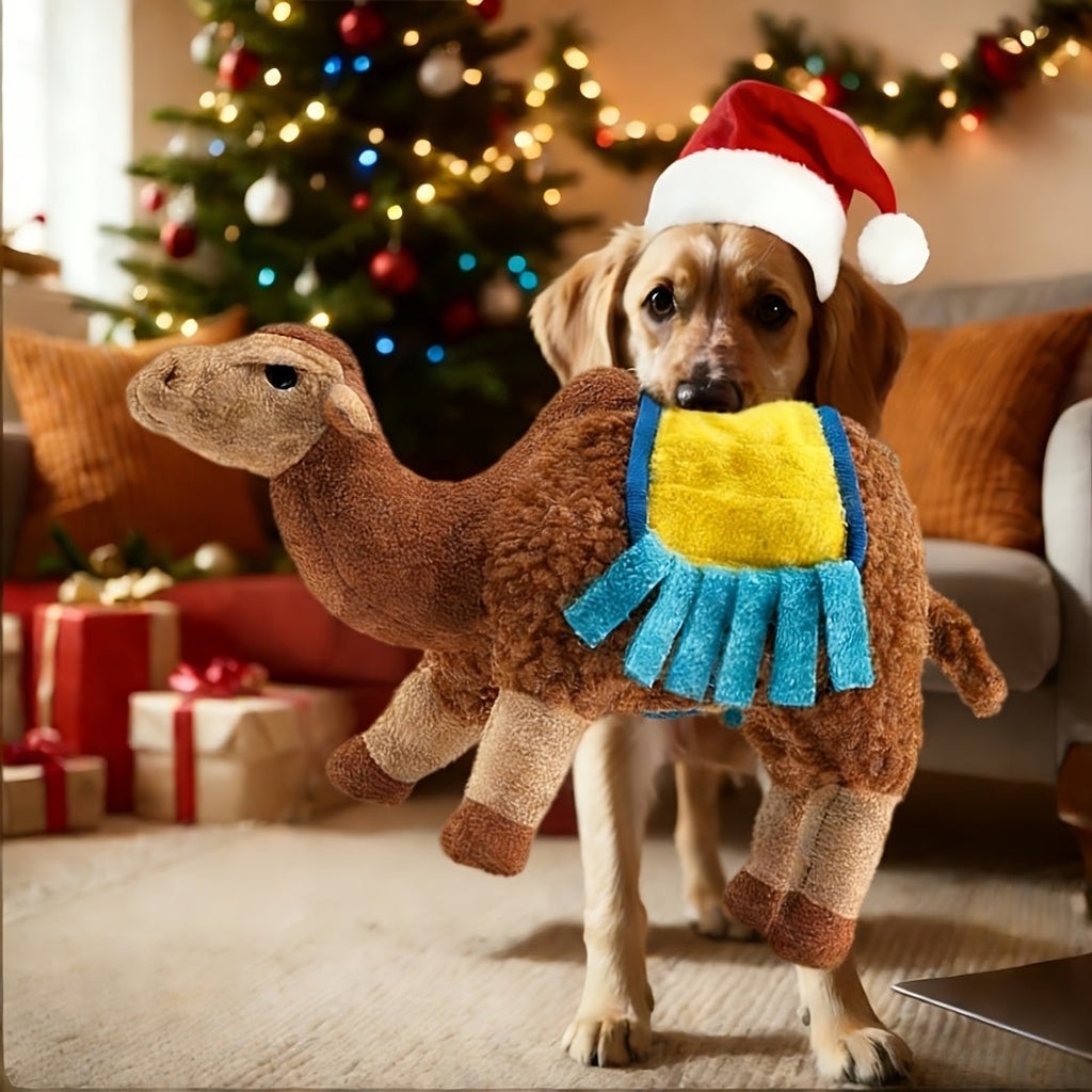 Squeaky Plush Dog Toy – Durable Camel Design Chew Toy for Aggressive Chewers, Washable Calming Interactive Plush Toy for Small Medium Large Dogs & Cats - product image 3