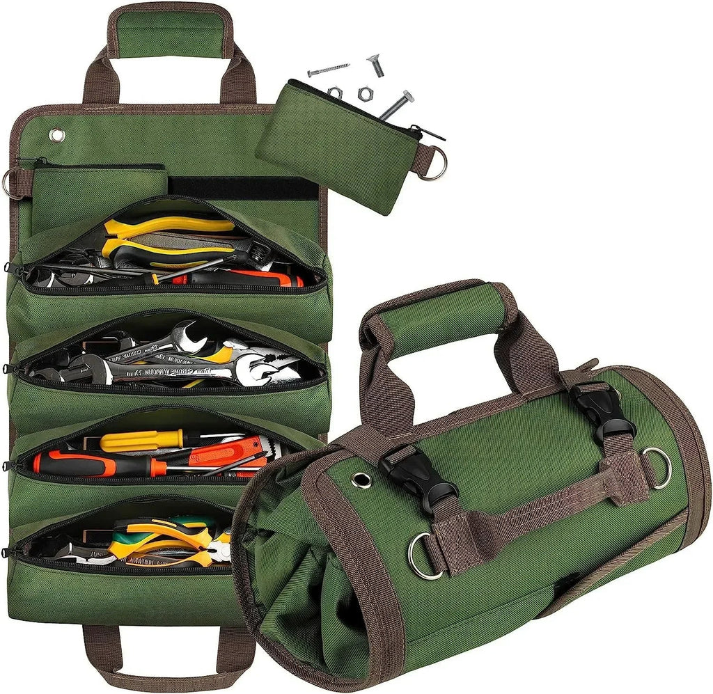 4 Compartments, Water-Resistant Oxford – Roll Up Tool Bag Organizer - product image