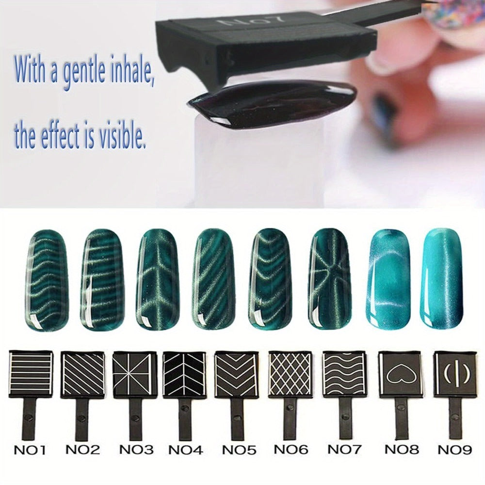 Cat Eye Gel Polish Kit 14Pcs Magnetic UV Nail Polish Set with Magnet Pen – 3D Shimmer Cat Eye Nail Art for Salon & DIY Manicure, Beginner to Pro, Long-Lasting LED Curable - product image 8